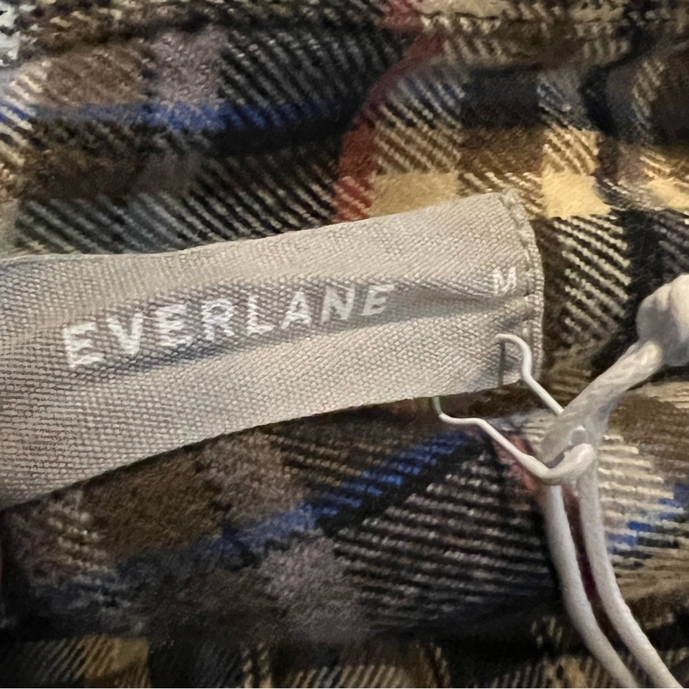 Everlane Oversized Plaid Boxy Flannel Shirt Size Medium New - Picture 12 of 12